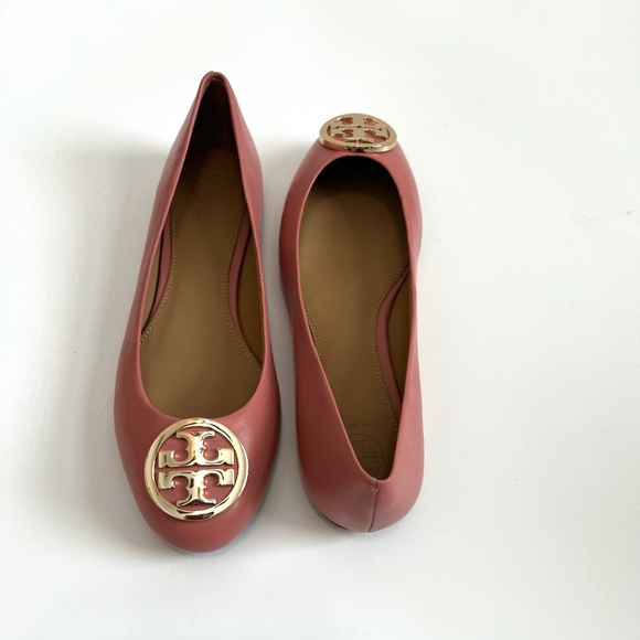 NIB Tory Burch Benton 2 Leather Ballet Flats - Size 7.5, Color: Tramonto/Gold - Picture 4 of 10
